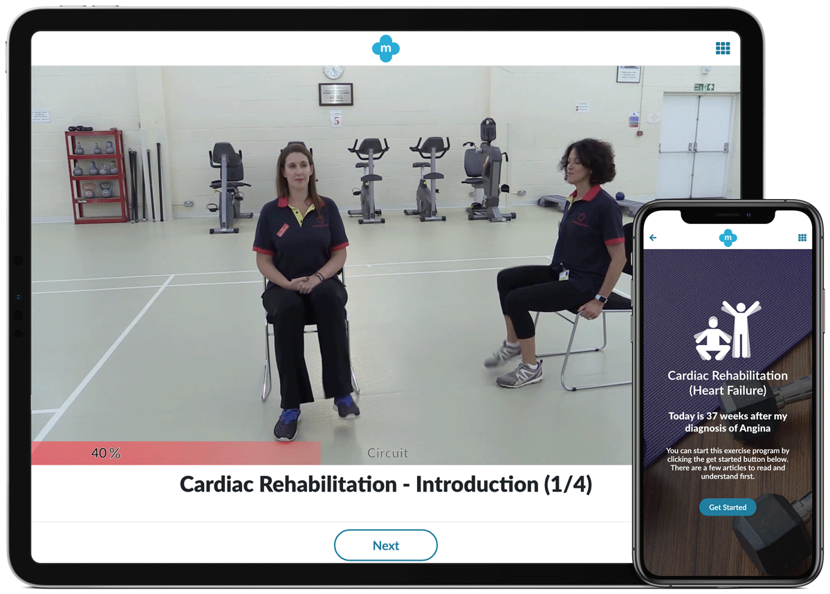 Online cardiac and pulmonary rehabilitation