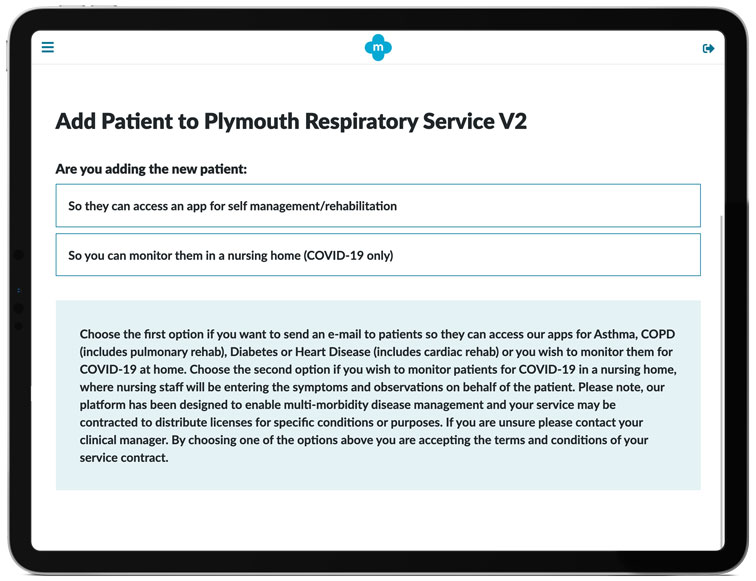 COVID-19 Virtual Ward app